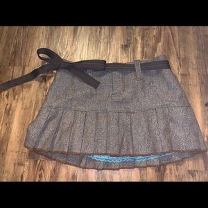 Brown and Blue Abercrombie Vintage Mini Skirt
